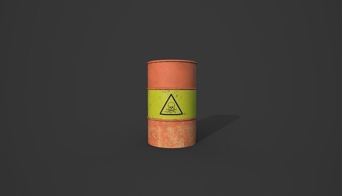 oil barrel Low-poly 3D model