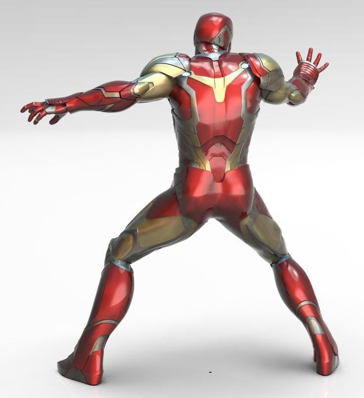 Iron Man MK85 Pose Statue 3D Print Ready 3D print model_2