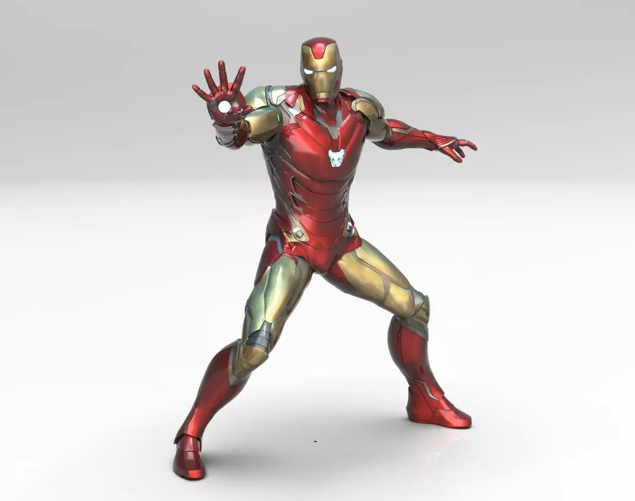 Iron Man MK85 Pose Statue 3D Print Ready 3D print model_0
