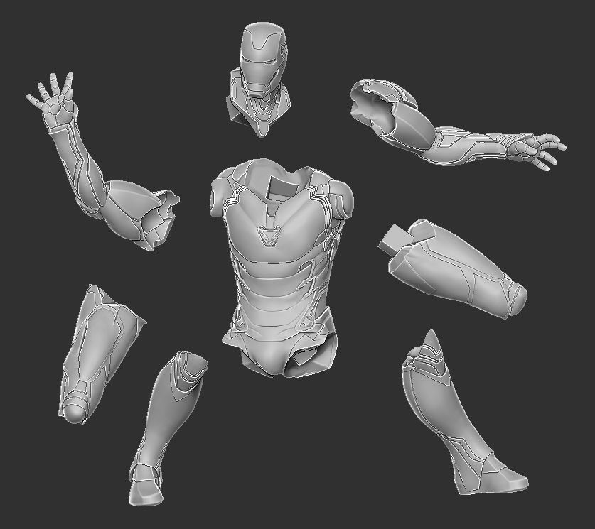 Iron Man MK85 Pose Statue 3D Print Ready 3D print model_5