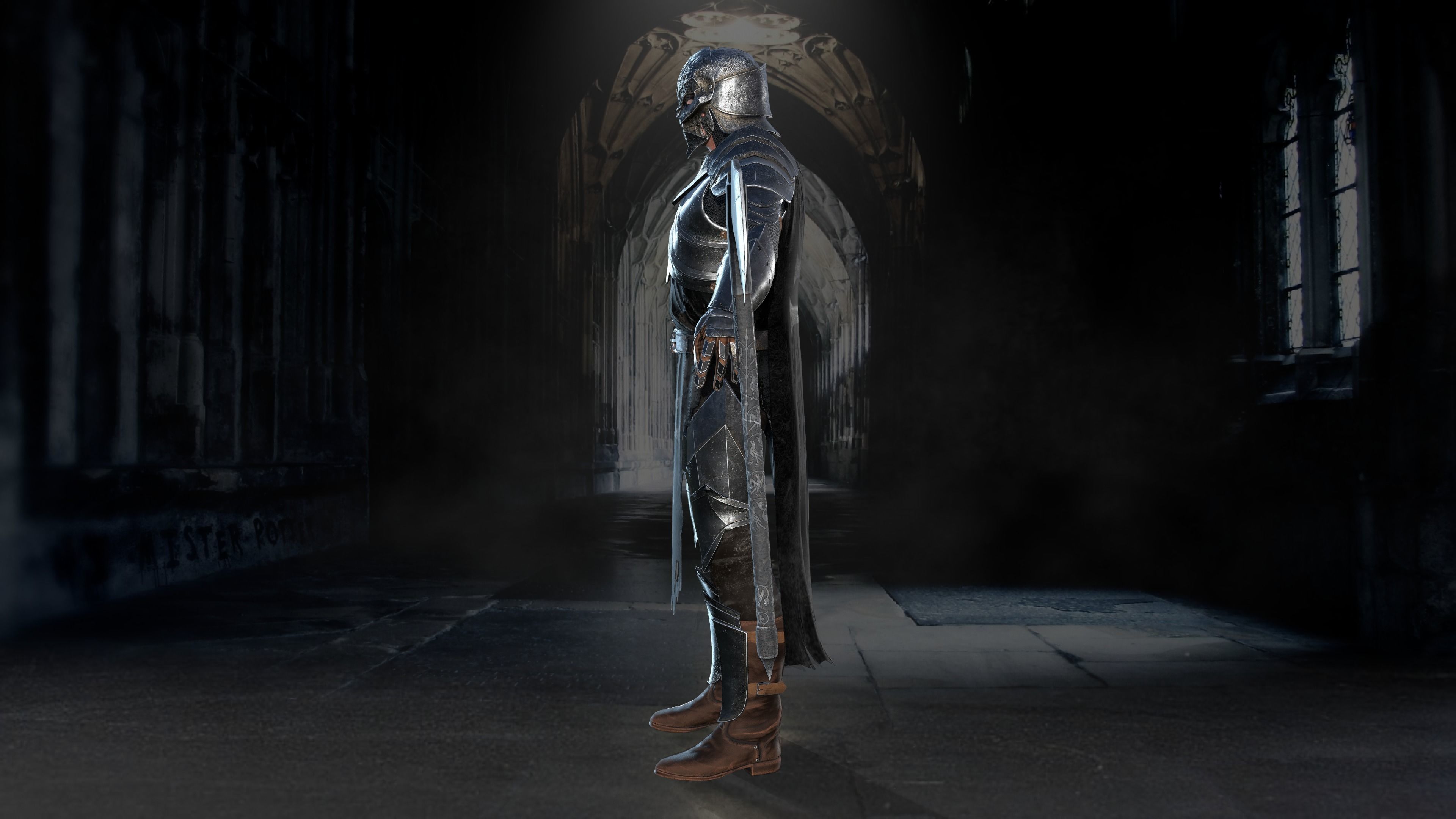 Knight -demon RIGGD Low-poly 3D model_11