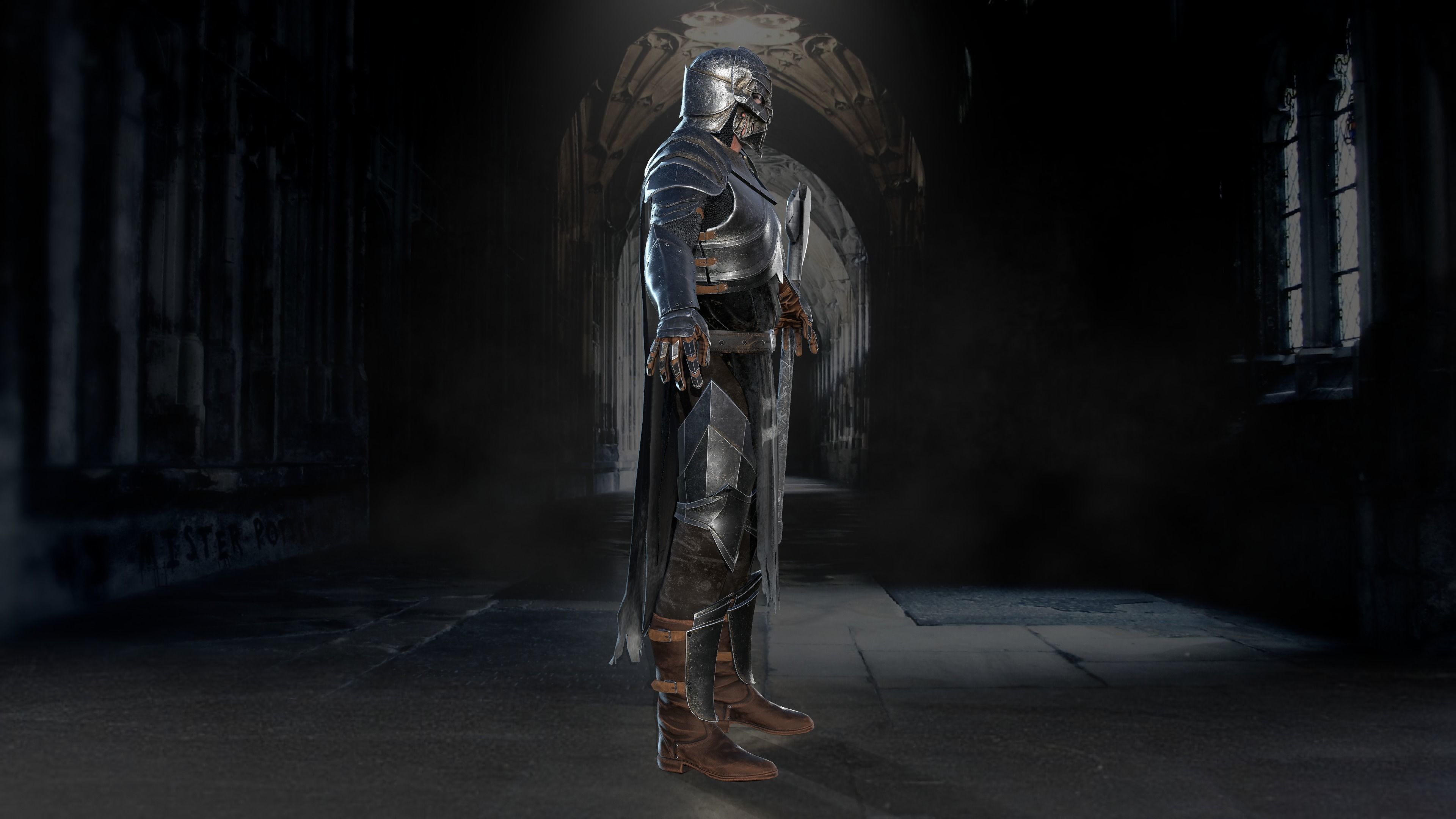 Knight -demon RIGGD Low-poly 3D model_7