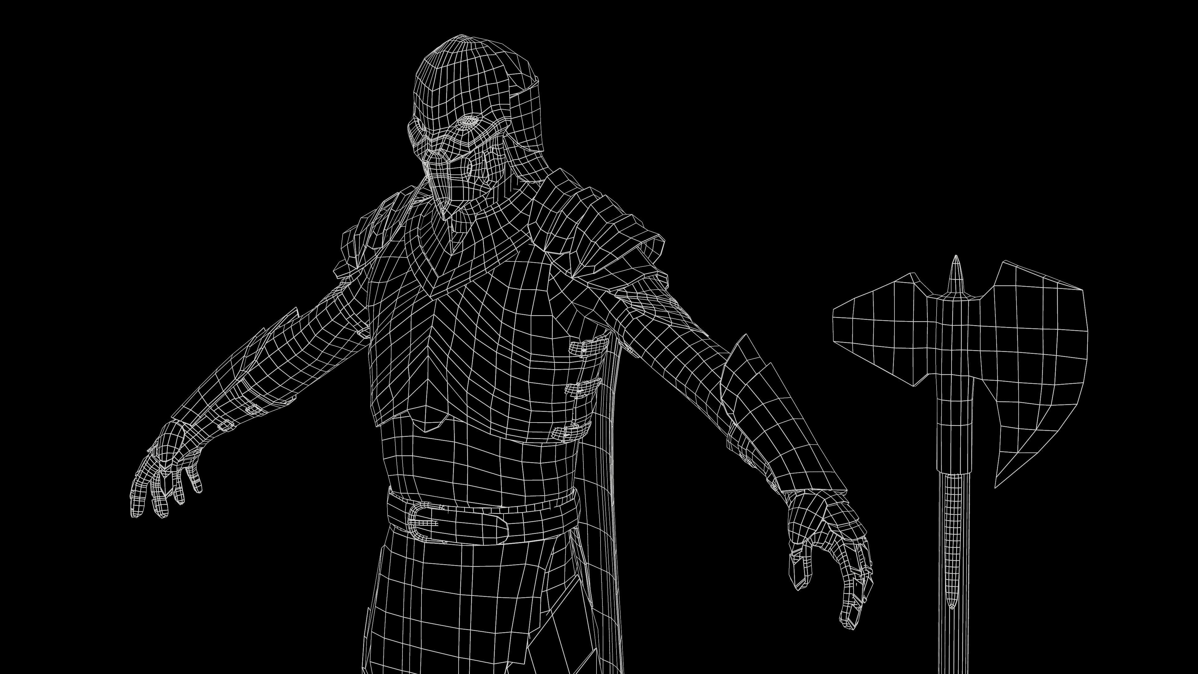 Knight -demon RIGGD Low-poly 3D model_18