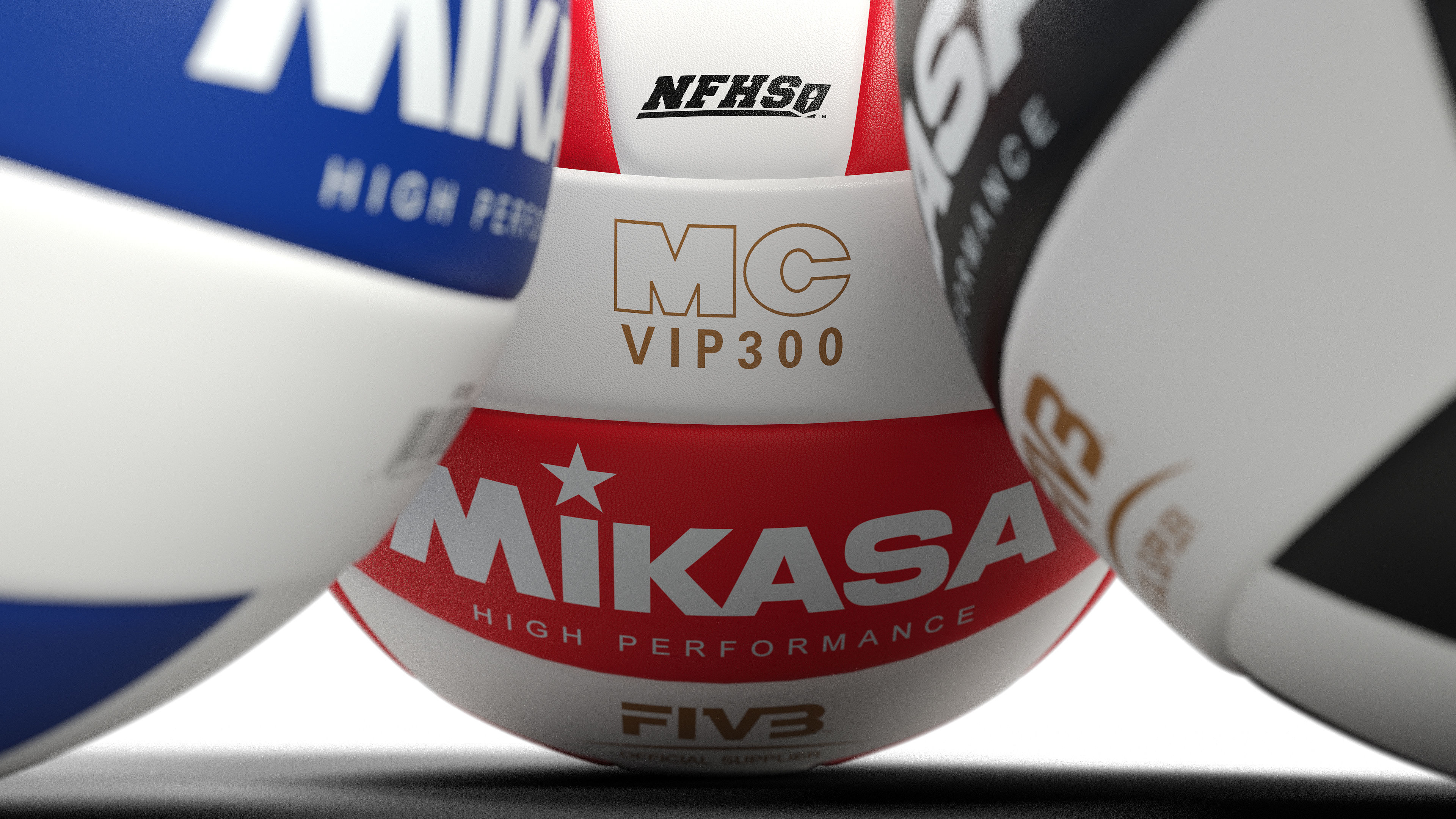 Volleyball - ball - Mikasa VIP300 Series 3D model_4
