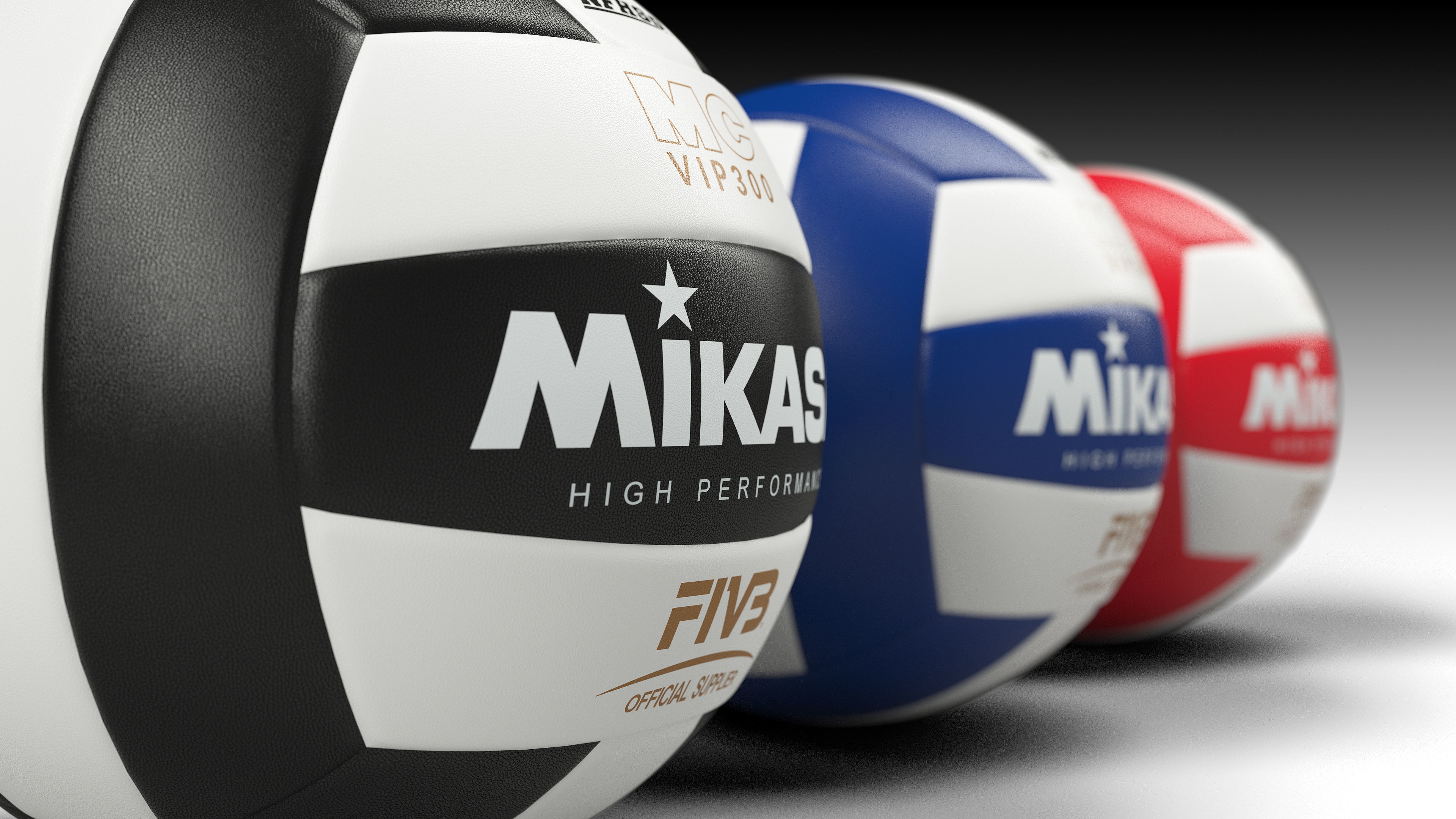 Volleyball - ball - Mikasa VIP300 Series 3D model_1