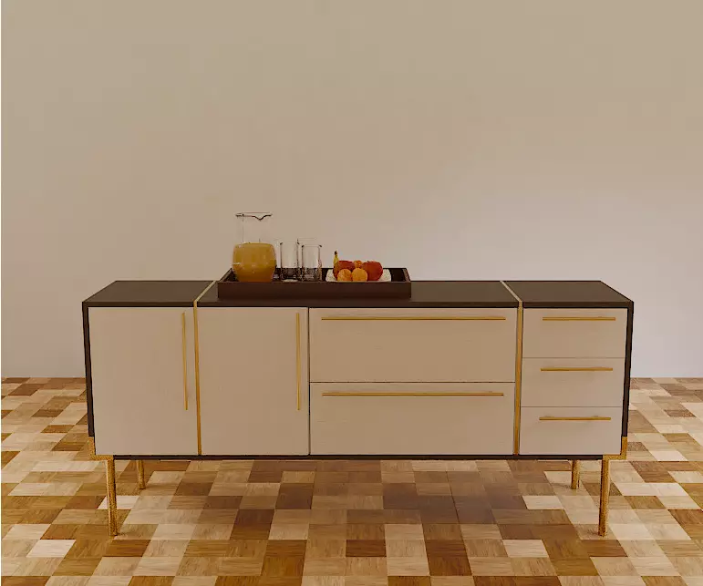 Buffet table 1 Low-poly 3D model