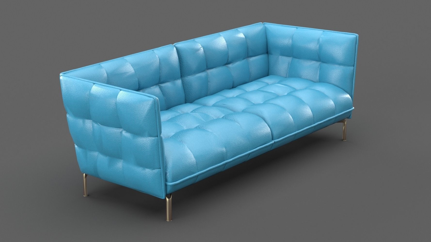 Tufted Couch 3D model_2
