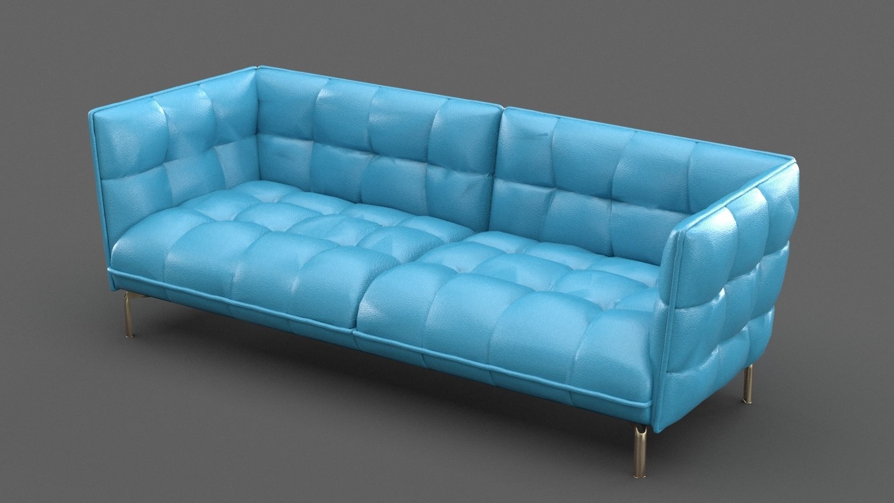 Tufted Couch 3D model_1