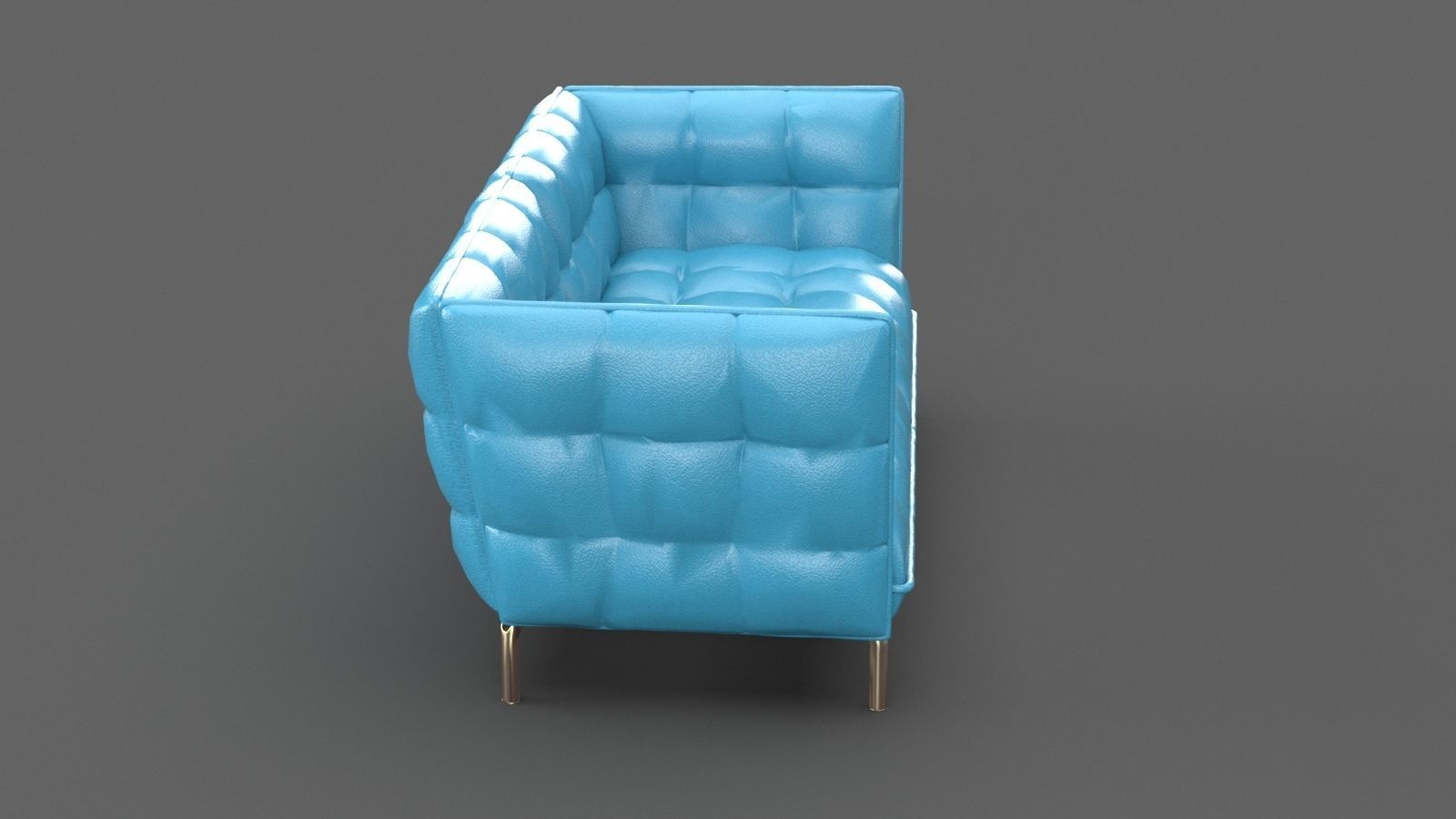 Tufted Couch 3D model_3