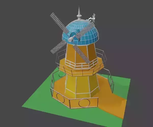 WIND MILL  Low poly 3d model 