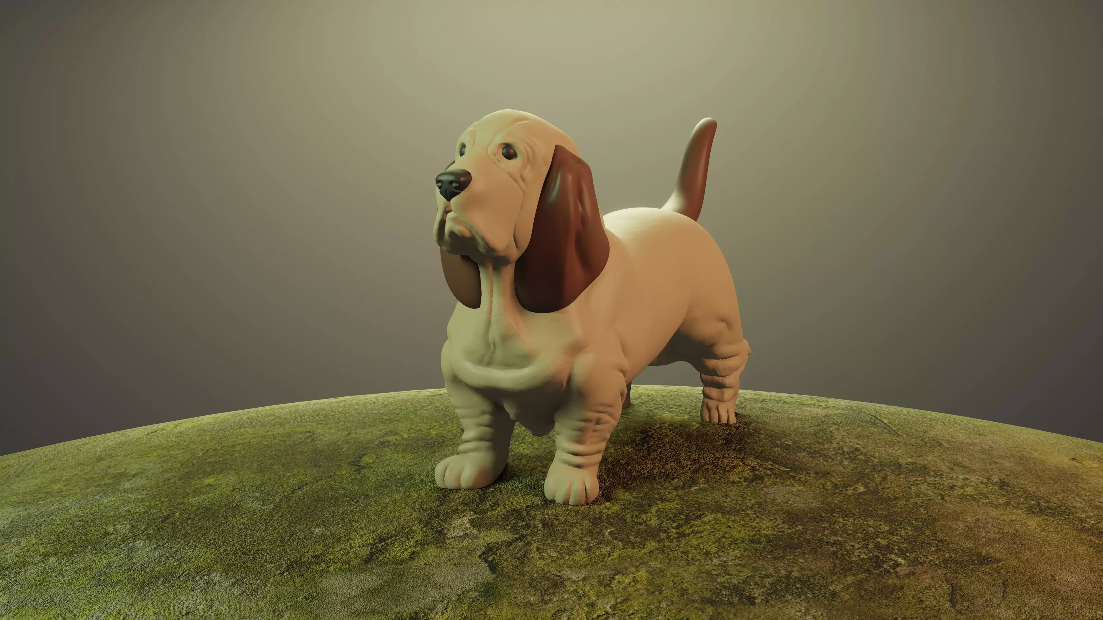 DOG BASSET HOUND 3D print model