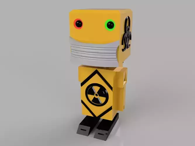 radioactive mini robot  3D print model