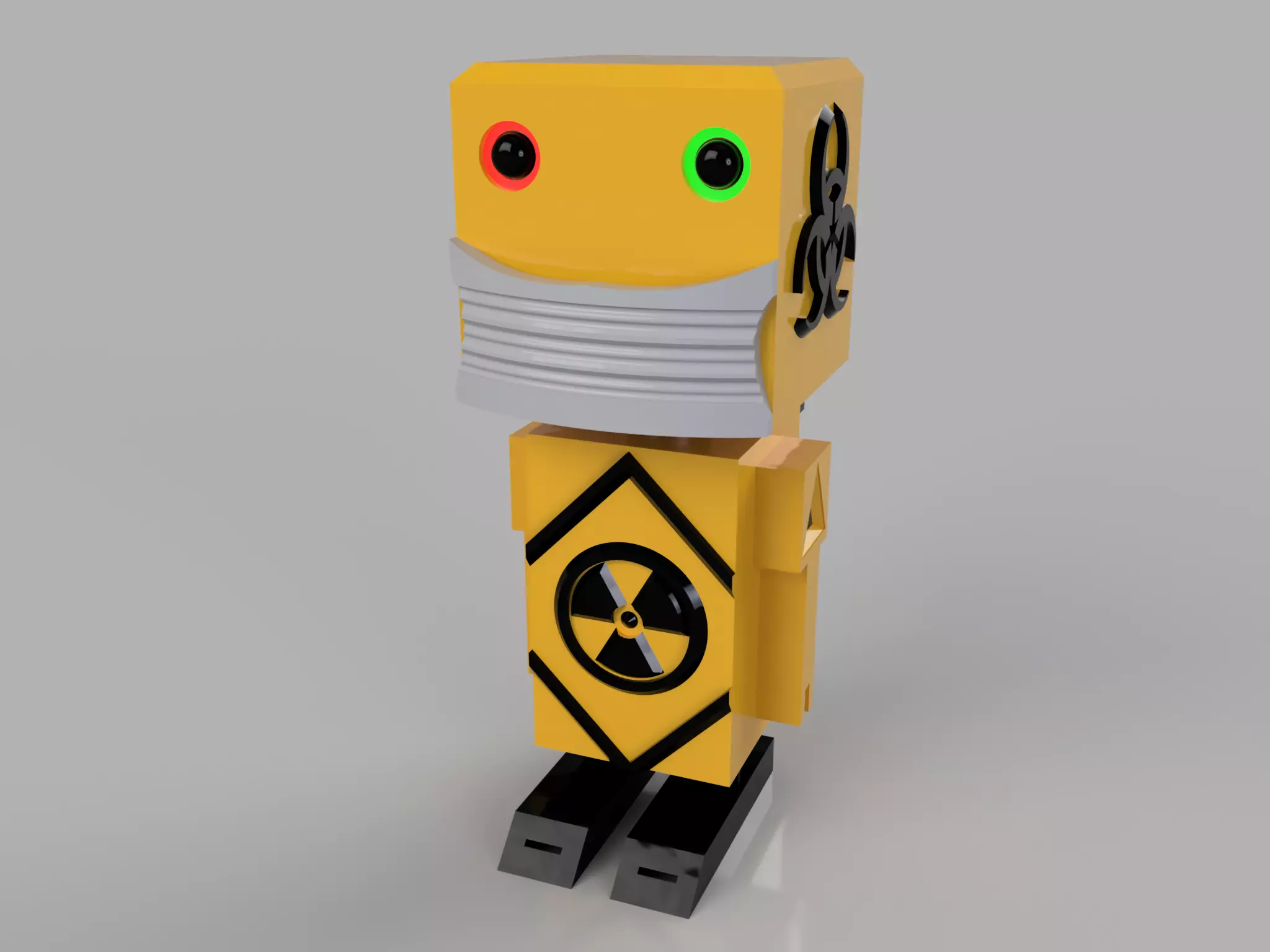 radioactive mini robot  3D print model_0