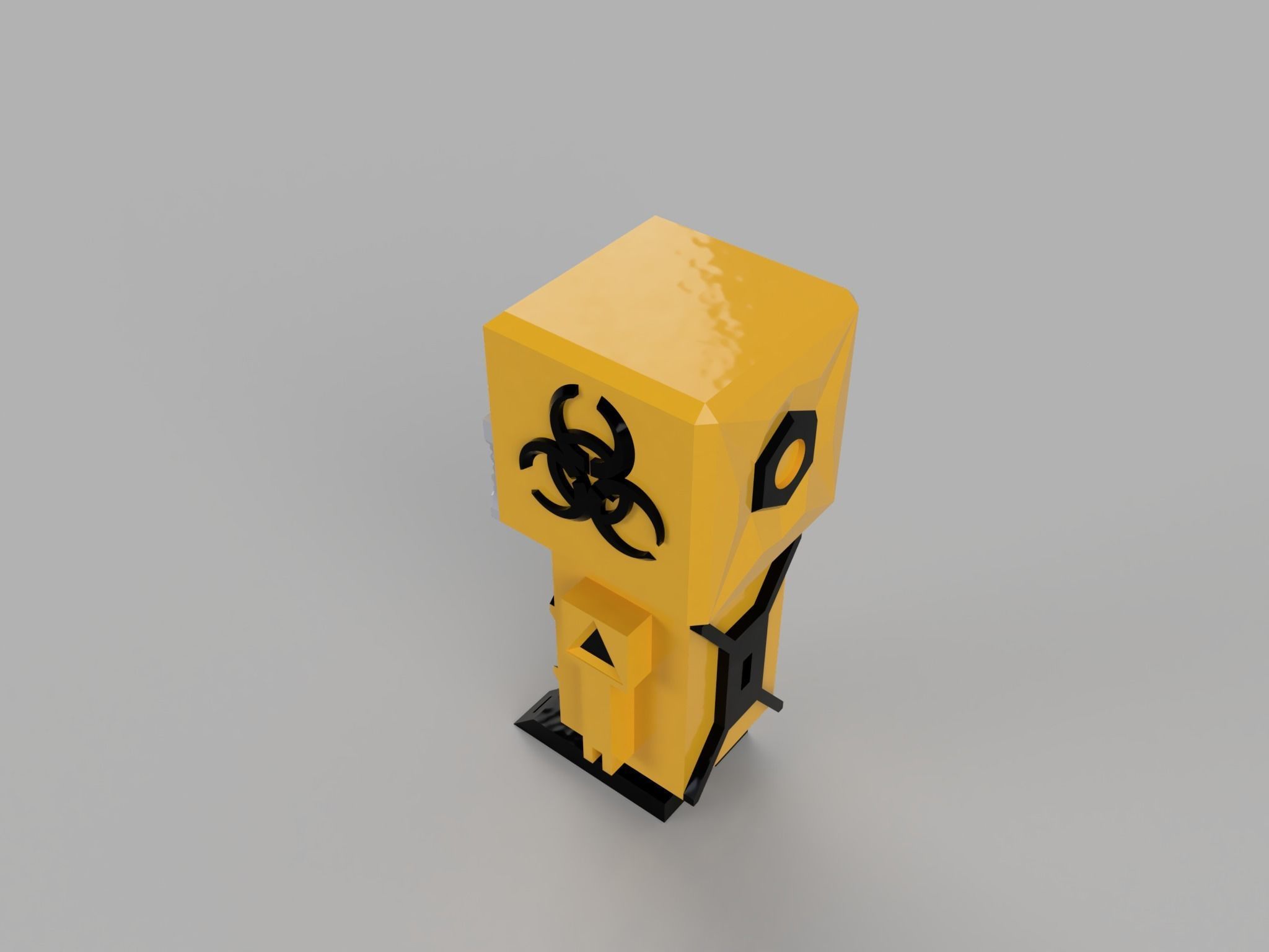 radioactive mini robot  3D print model_10