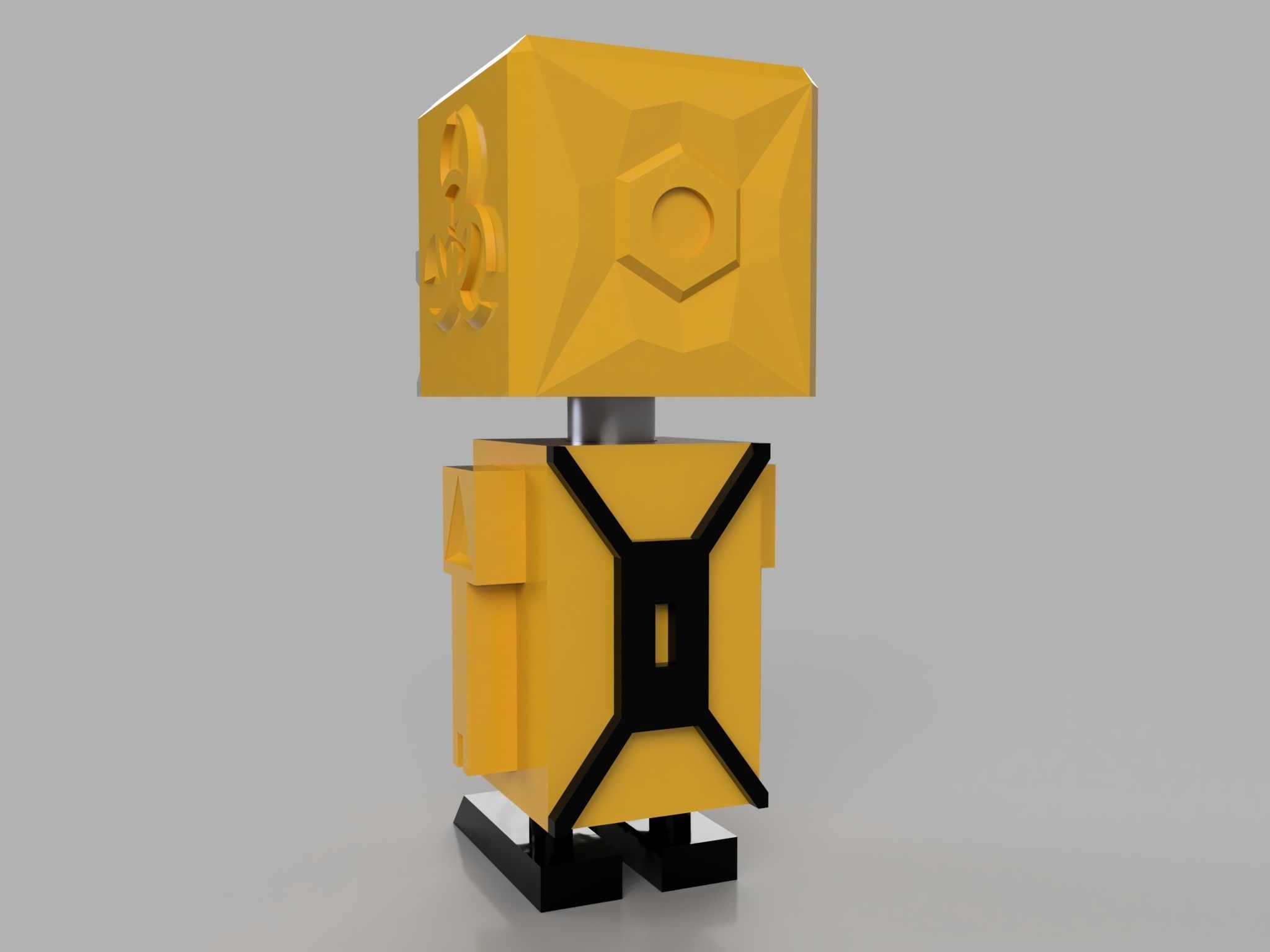 radioactive mini robot  3D print model_7