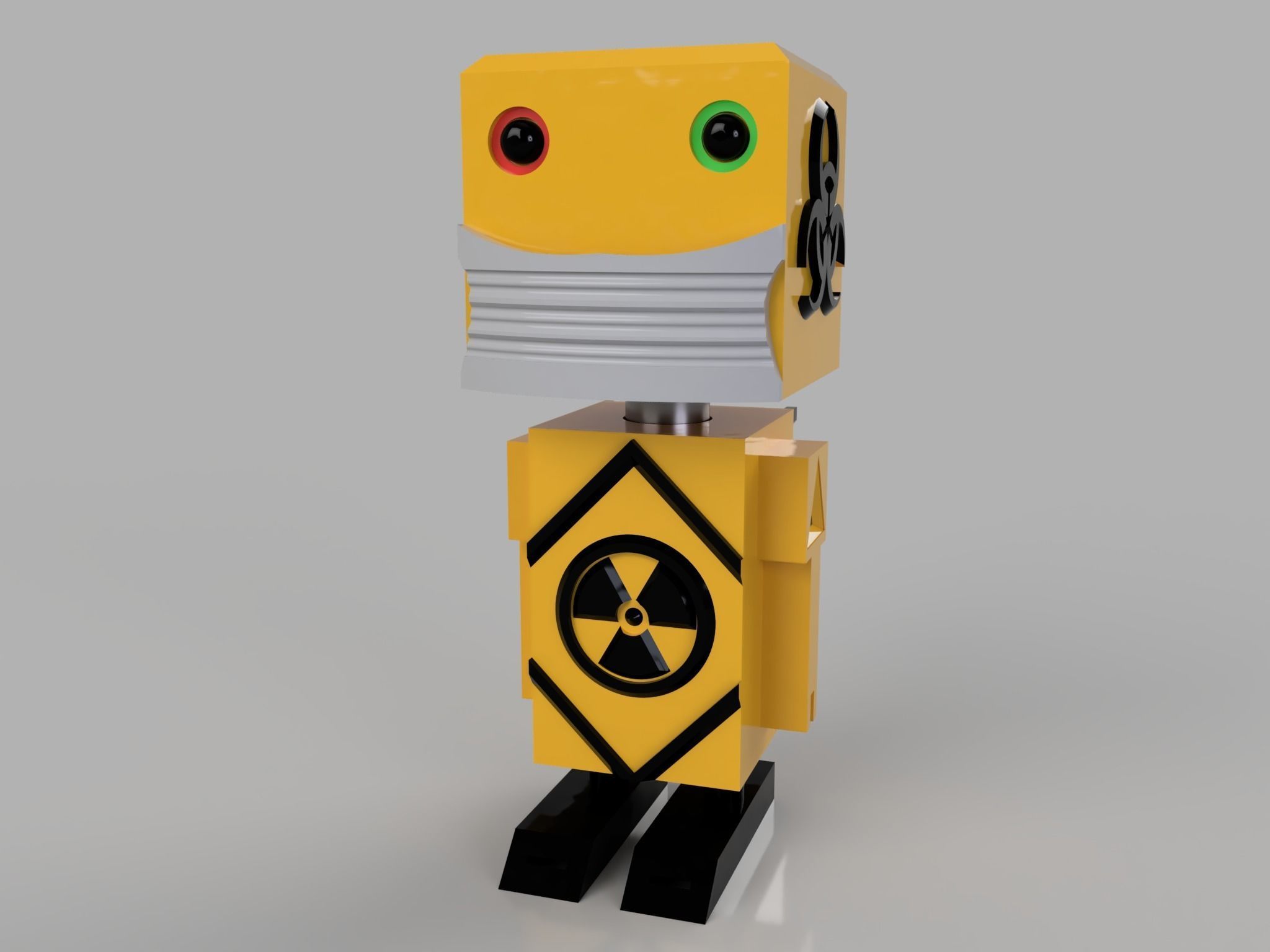 radioactive mini robot  3D print model_1
