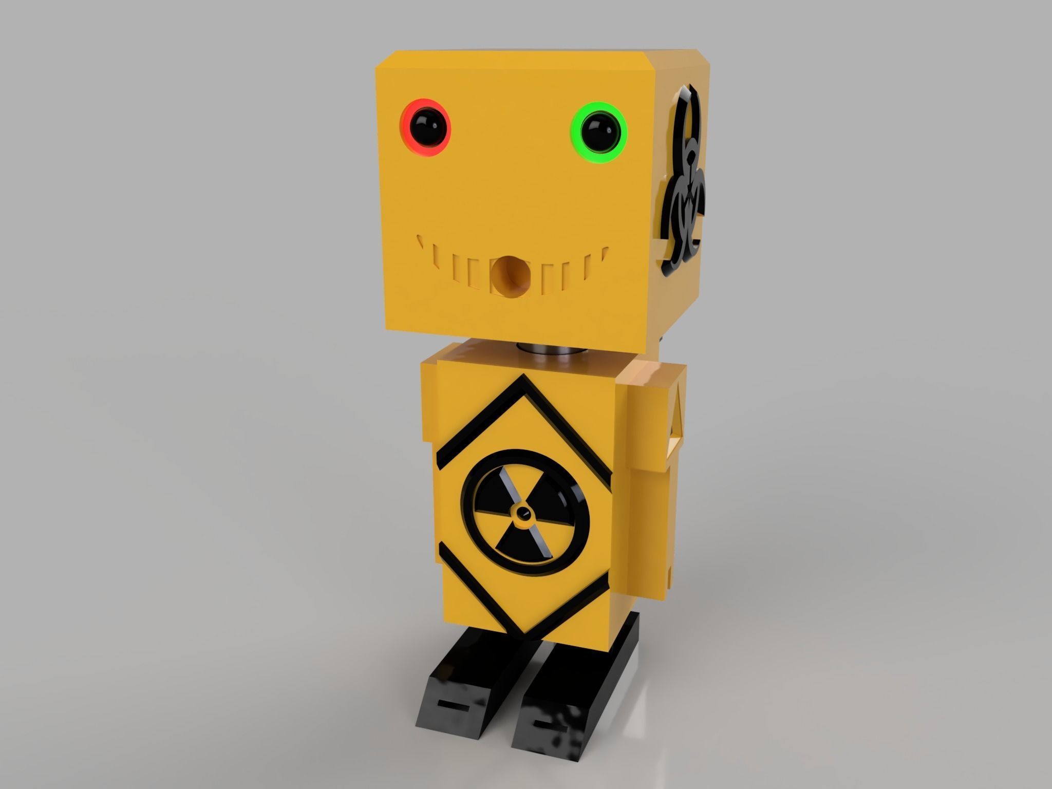 radioactive mini robot  3D print model_3