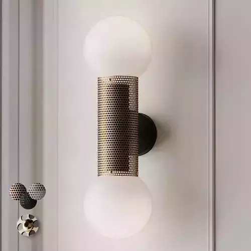 Perf Double Wall Sconce by Jonathan Ben-Tovim