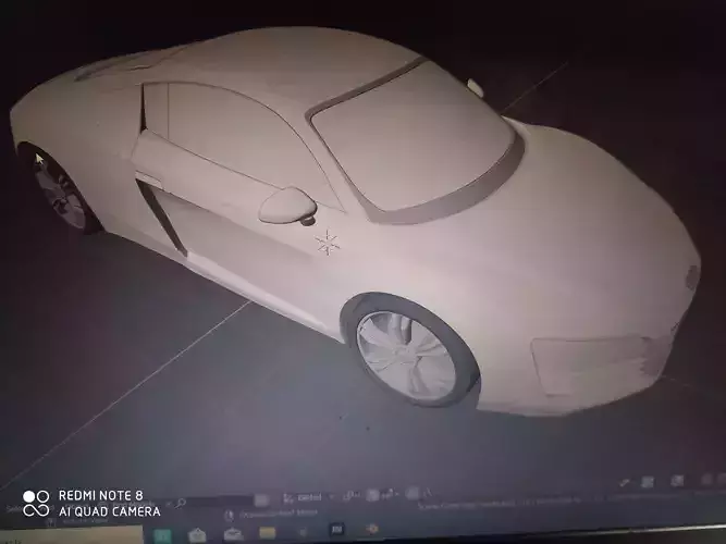 Audi car 3d model blender and obj