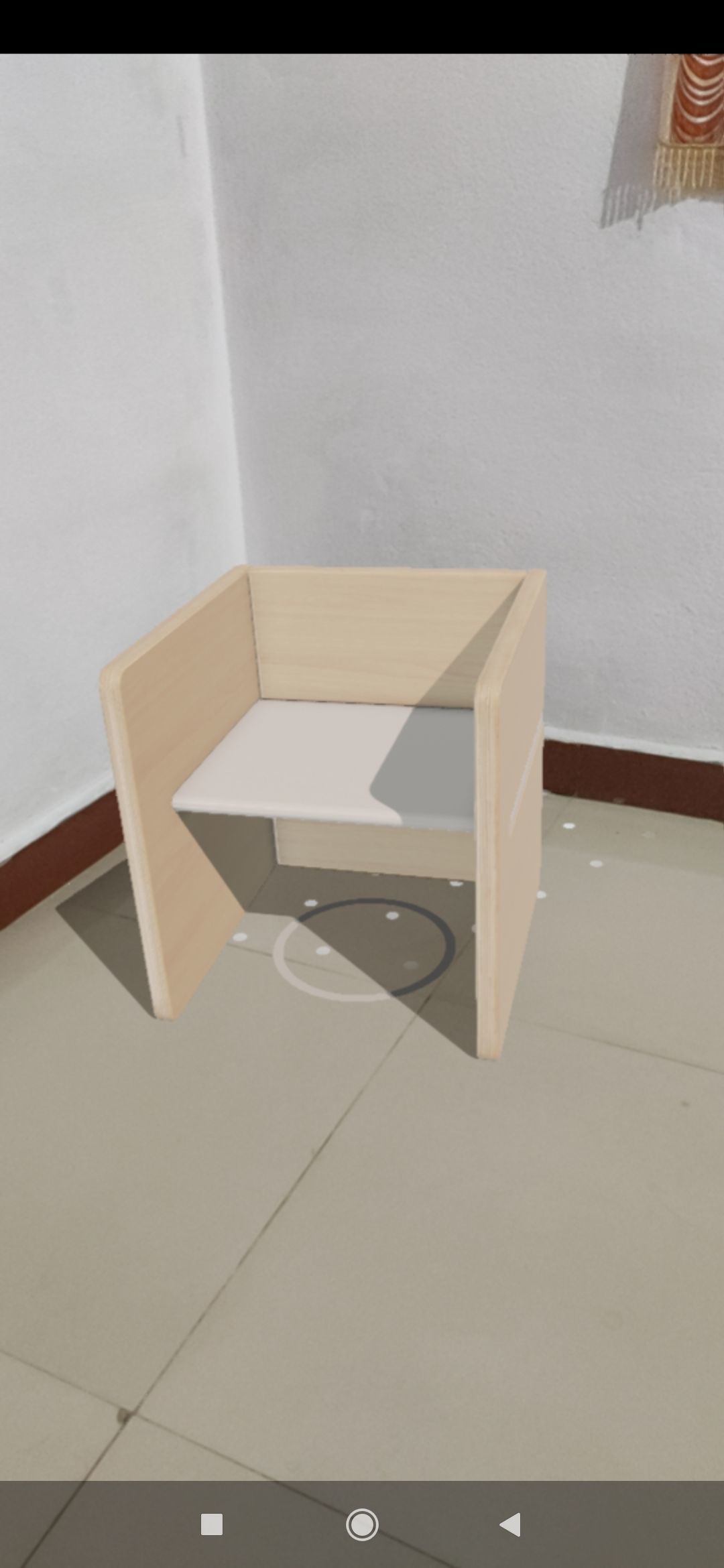 ArmChairPop wooden chair with seat and measurements Low-poly 3D model_14