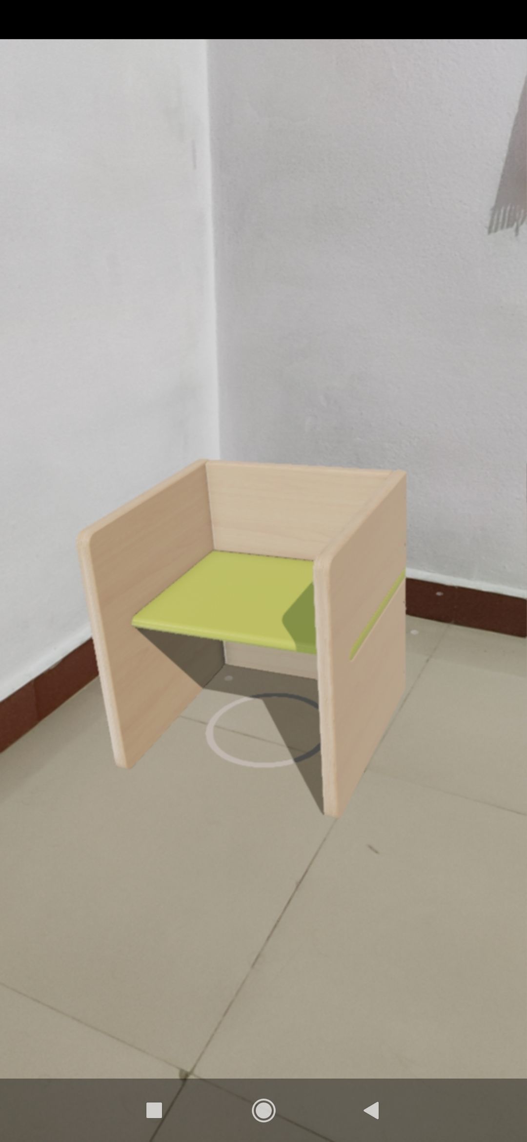 ArmChairPop wooden chair with seat and measurements Low-poly 3D model_11
