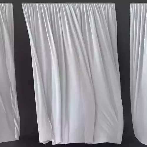 Curtain in the wind 2 3D model