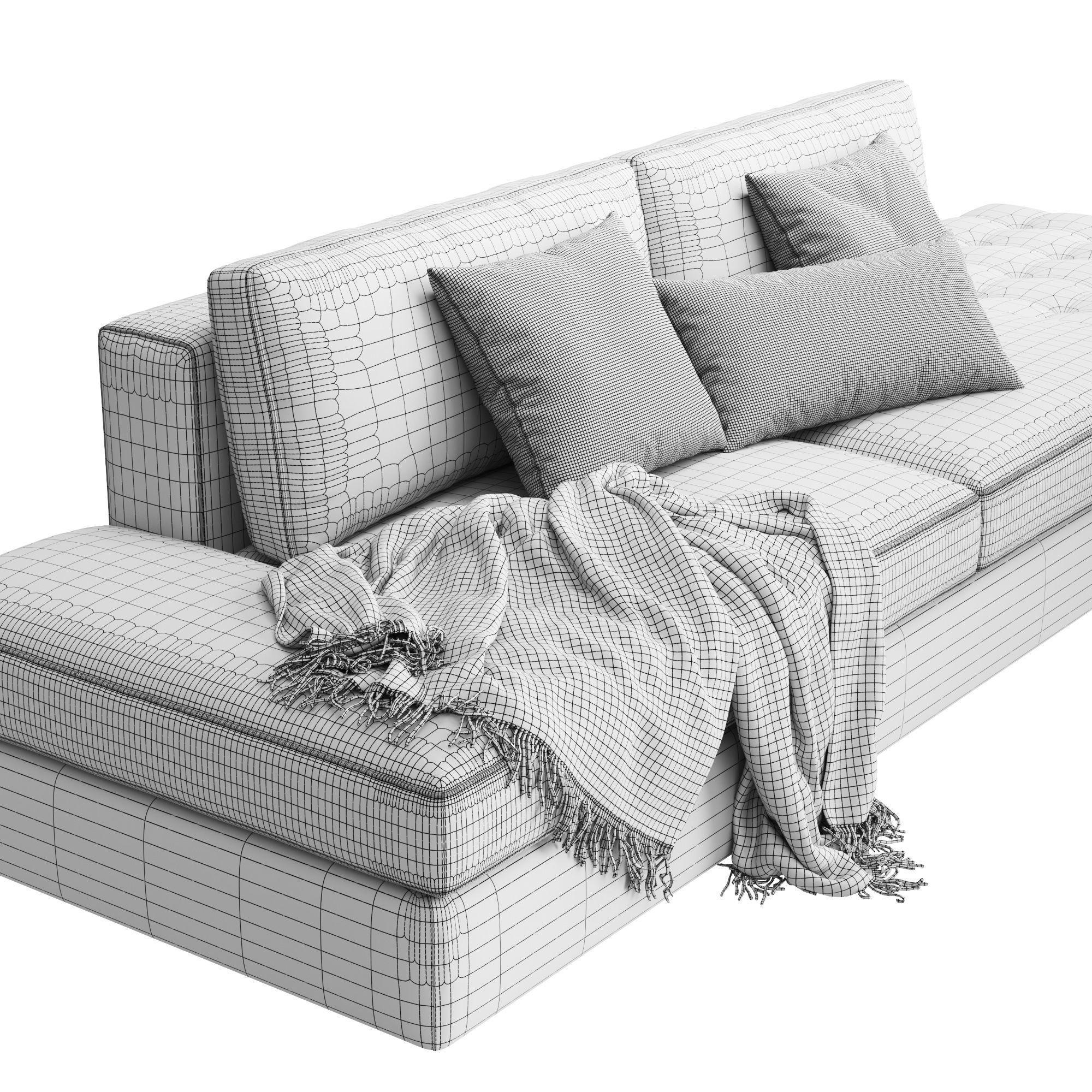 Confort Line ABACO Corner Sofa Low-poly 3D model_4