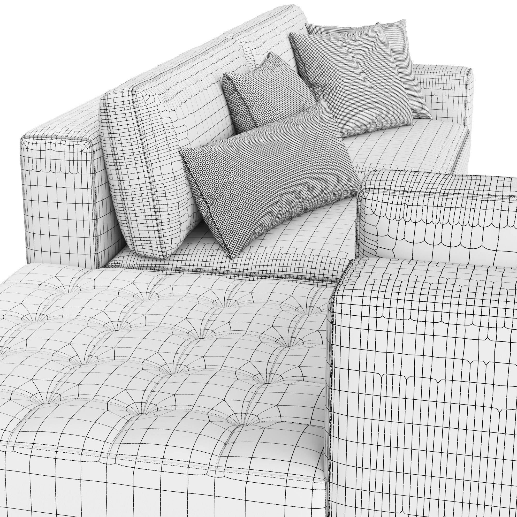 Confort Line ABACO Corner Sofa Low-poly 3D model_5