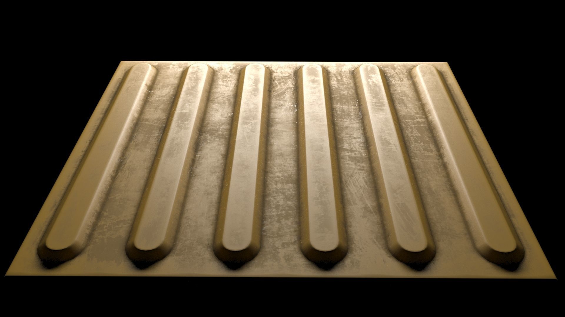 Pavement tactile tiles 3D model and texture PBR 3D model_2