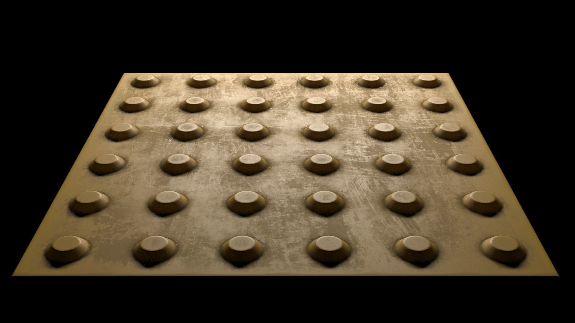 Pavement tactile tiles 3D model and texture PBR 3D model_3