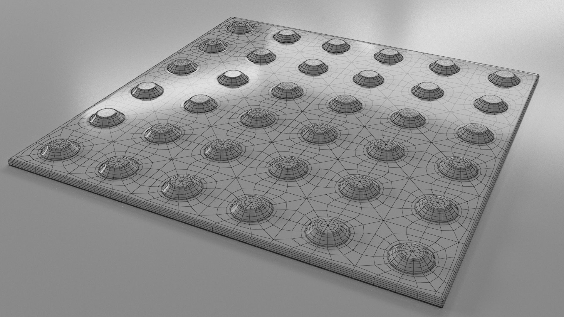 Pavement tactile tiles 3D model and texture PBR 3D model_11