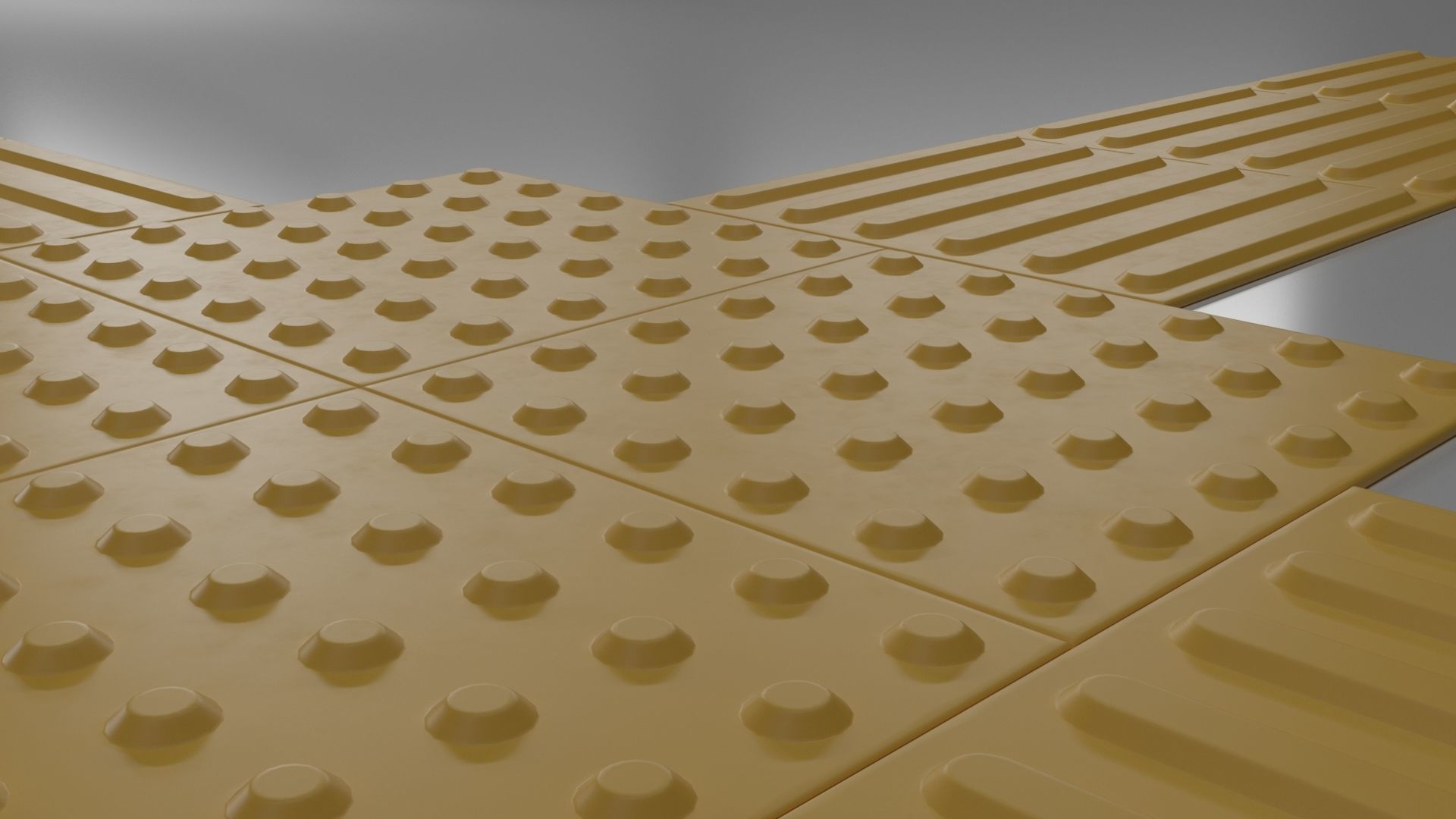 Pavement tactile tiles 3D model and texture PBR 3D model_7