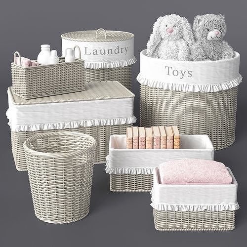 RUTHERFORD STORAGE BASKETS Restoration Hardware 3D model