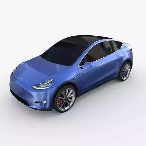 Tesla Model Y Blue 3D model