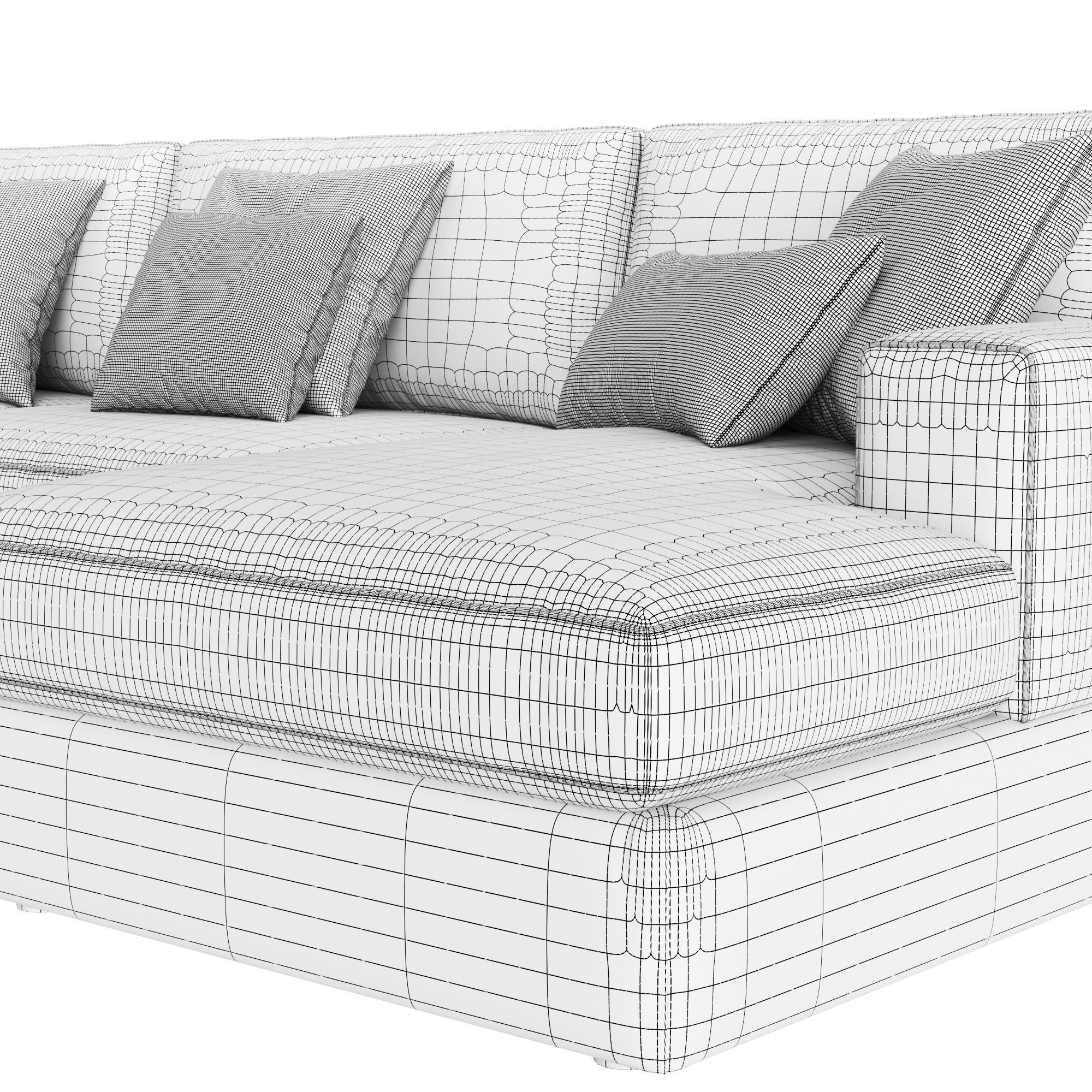 Confort Line ABACO Chaise Sofa Low-poly 3D model_4