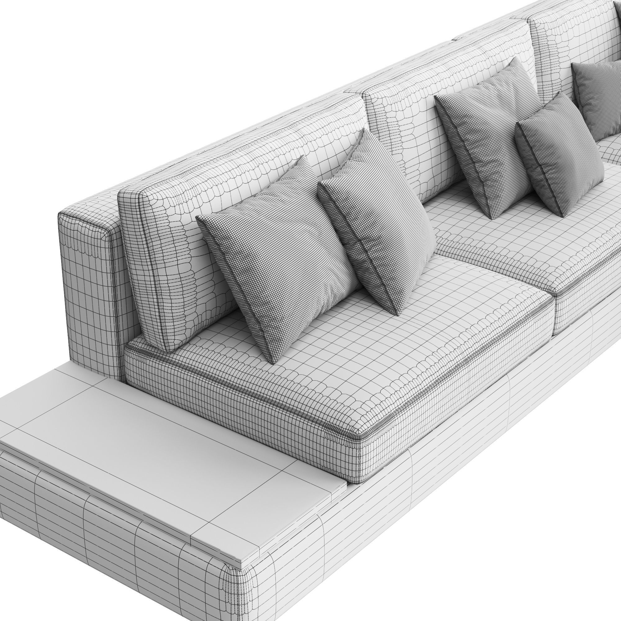 Confort Line ABACO Chaise Sofa Low-poly 3D model_5