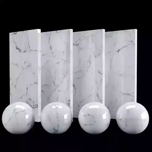 White Carrara Marble Texture PBR Vray Corona 400 x 400 cm Texture