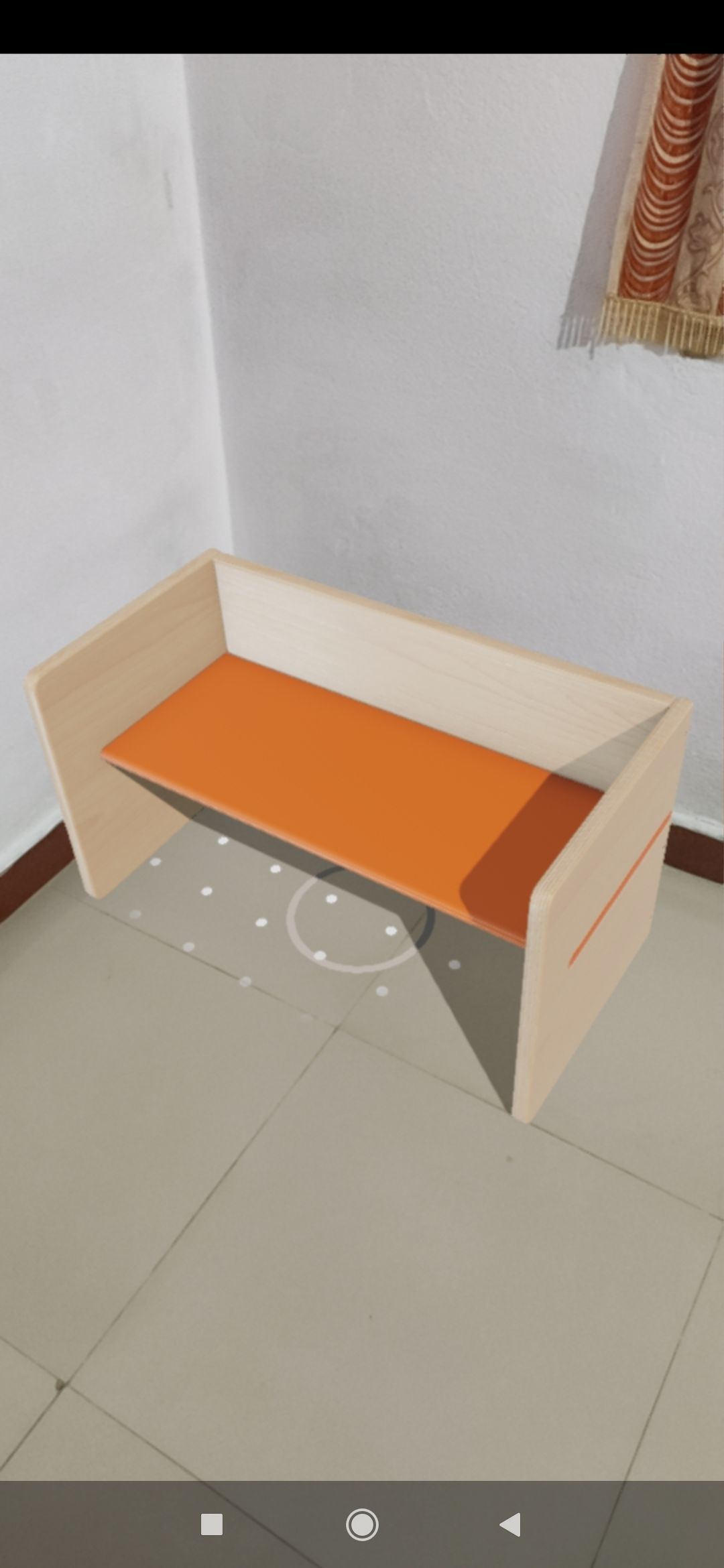 BenchPop wooden bench with seat Low-poly 3D model_13