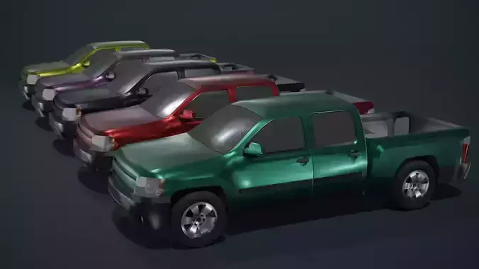 Pickup Truck Car Generic Low-poly 3D model