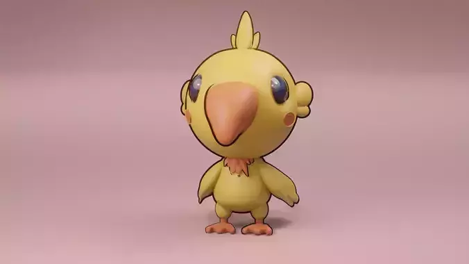 Mini chocobo Chicken 3D Model Free 3D model