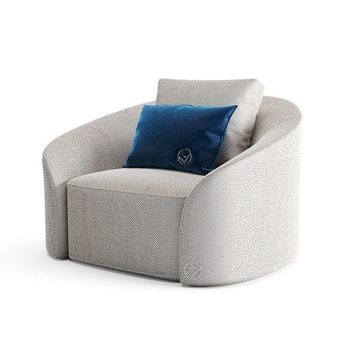 Fendi Casa Bradley Armchair 3D model 5