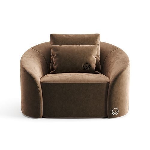 Fendi Casa Bradley Armchair 3D model 3