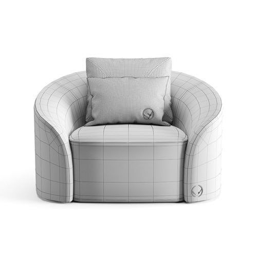 Fendi Casa Bradley Armchair 3D model 4