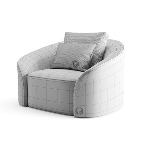 Fendi Casa Bradley Armchair 3D model 7