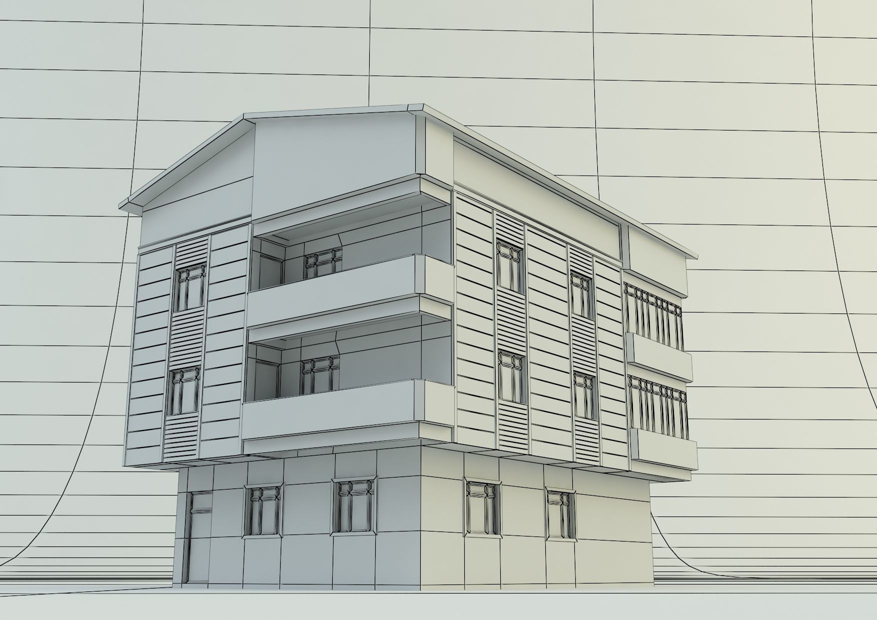 Ornate building 3d model 4 3D model_21