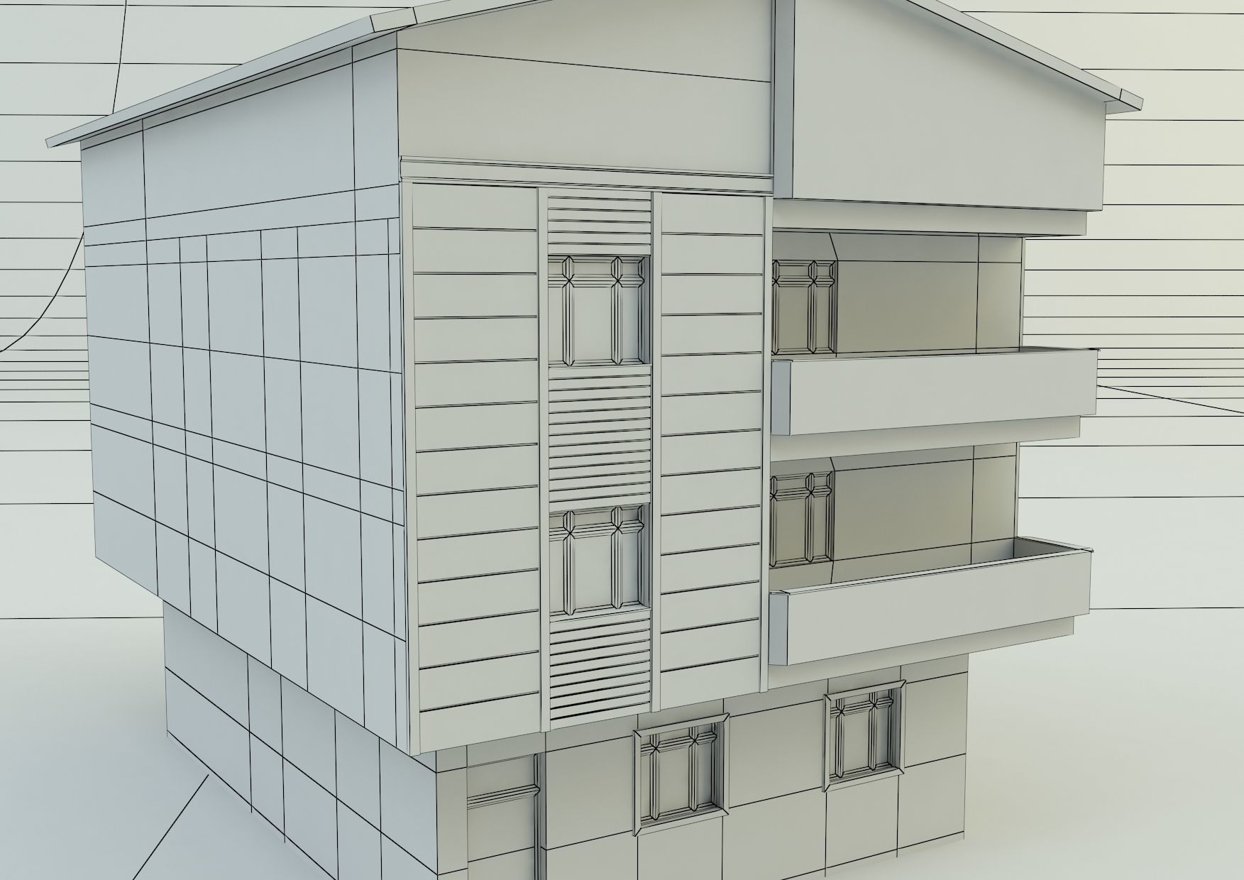 Ornate building 3d model 4 3D model_16