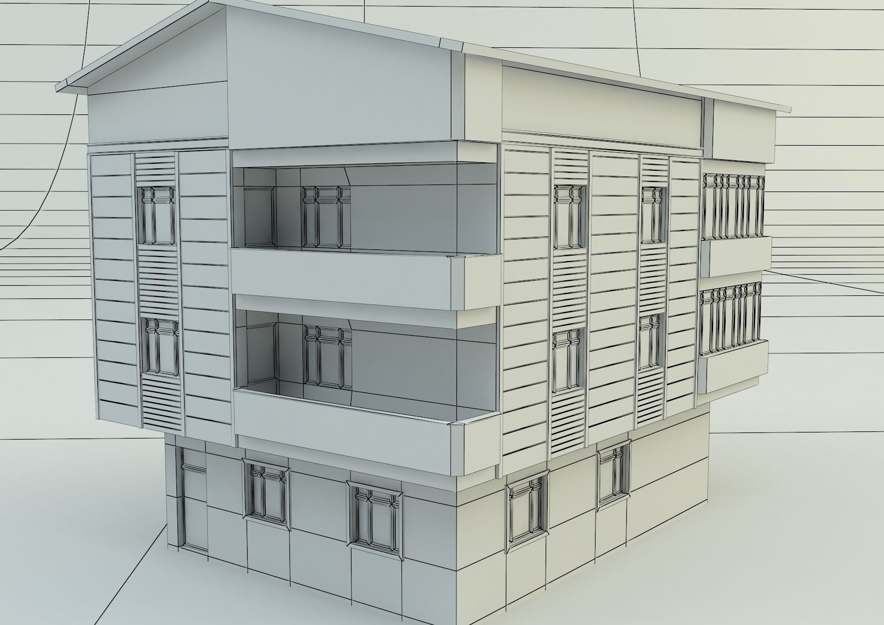 Ornate building 3d model 4 3D model_17