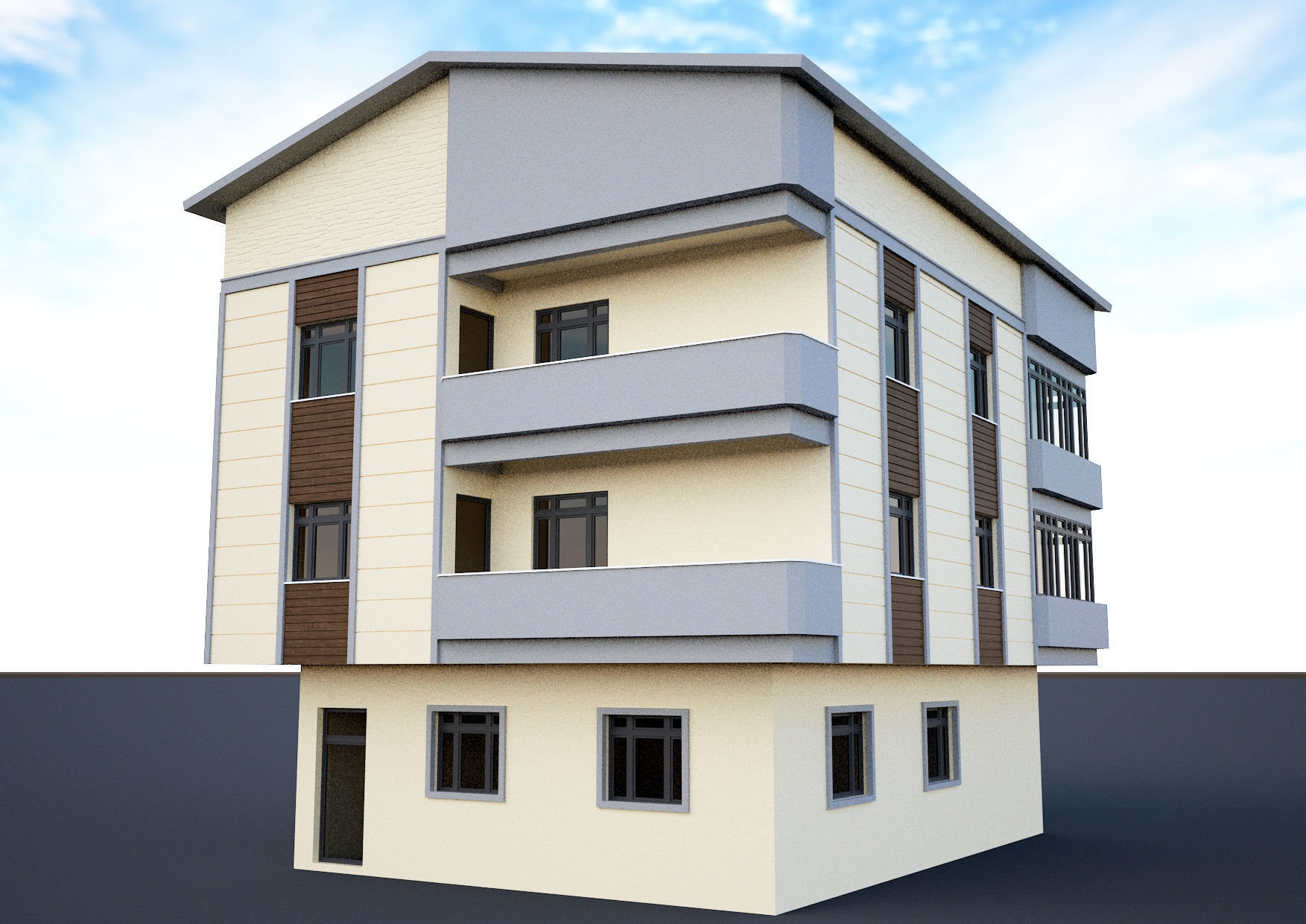 Ornate building 3d model 4 3D model_1