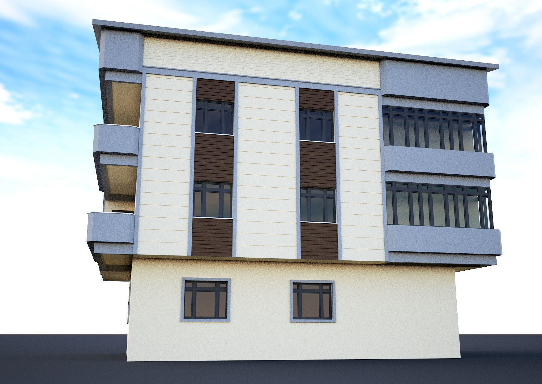 Ornate building 3d model 4 3D model_6