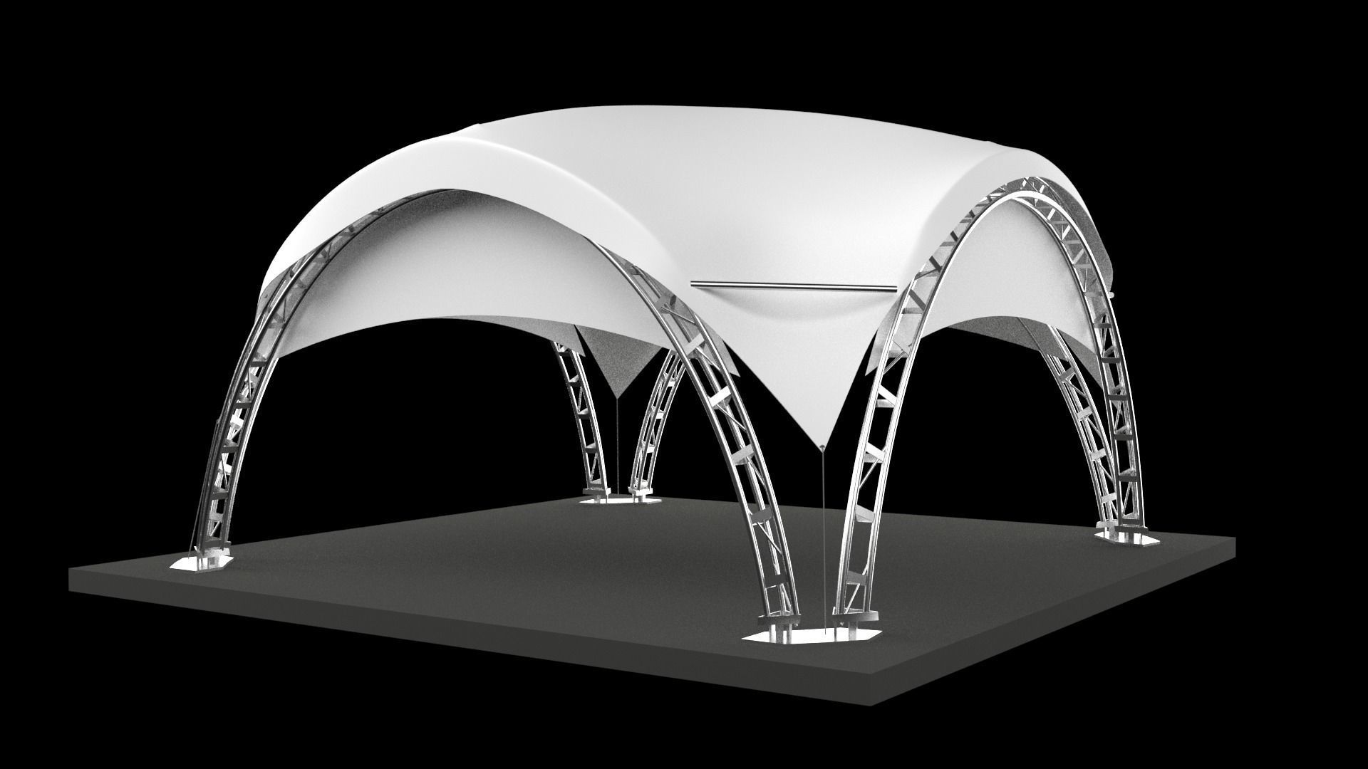 Marketing Arc fair tent 3D model_1